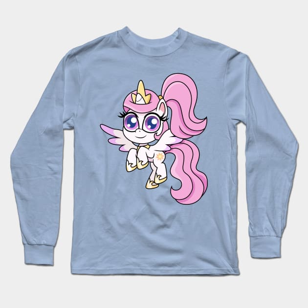 Pony Life Pink Mane Celestia Long Sleeve T-Shirt by CloudyGlow